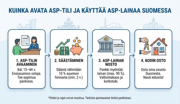Kuinka avata ASP-tili ja käyttää ASP-lainaa Suomessa